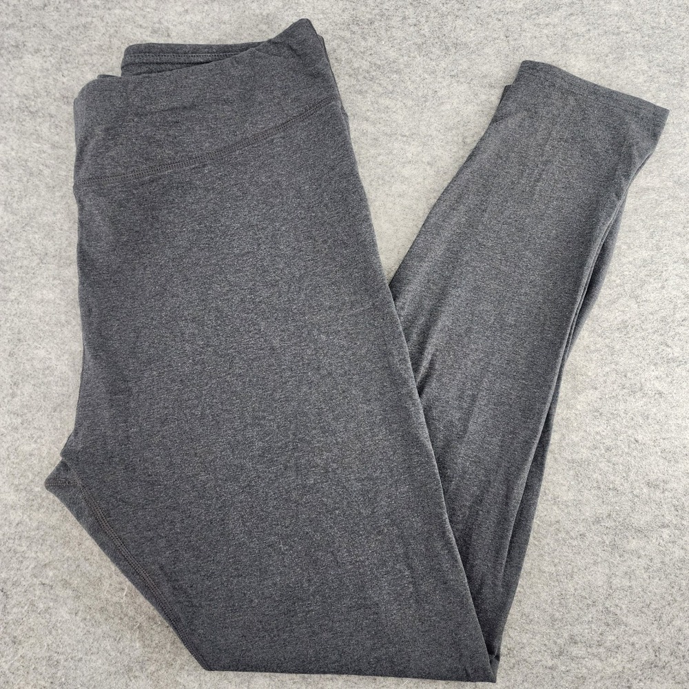 Pact Womens XXL Charcoal Gray Organic Cotton Stretch Leggings Yoga Athleisure